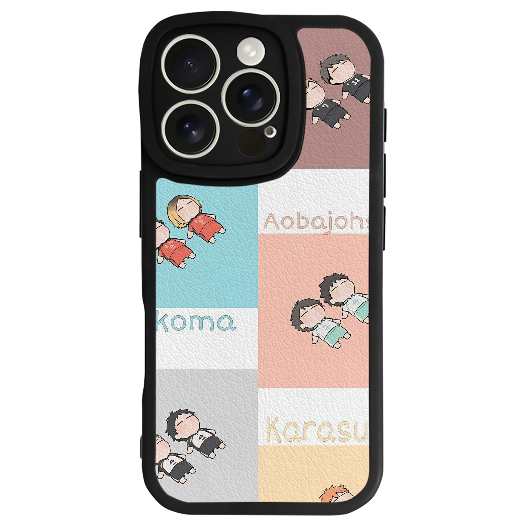 （画像用） ハイキュー!! Haikyu!! 【iPhone 16シリーズ対応】シリコンスマホケース（レザー調） 材質：シリコン